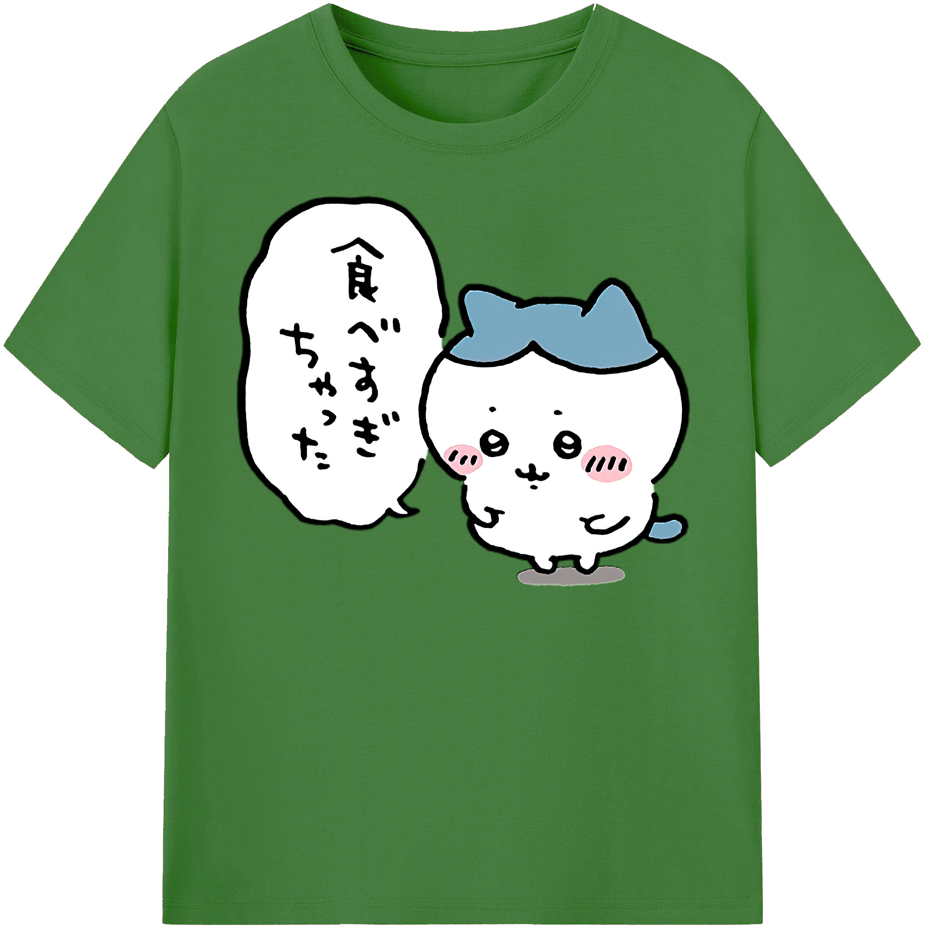 （画像用） ちいかわ ハチワレ Chii-kawa hachiware レディースカジュアルプリントTシャツ（綿100％）